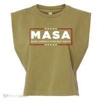 MASA Make America Straight Again Garment-Dyed Women's Muscle Tee thumb 0