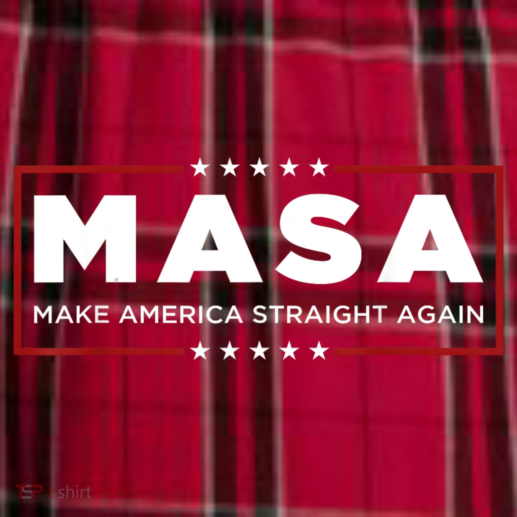 MASA Make America Straight Again Women's Flannel Plaid Pajama Pants