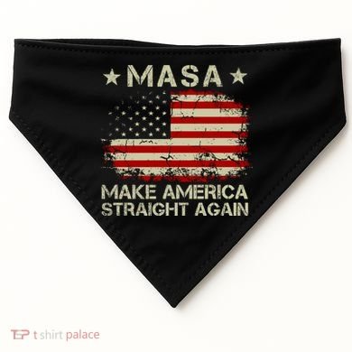 MASA Make America Straight Again USA-Made Doggie Bandana