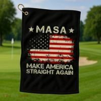 MASA Make America Straight Again Golf Towel thumb 1