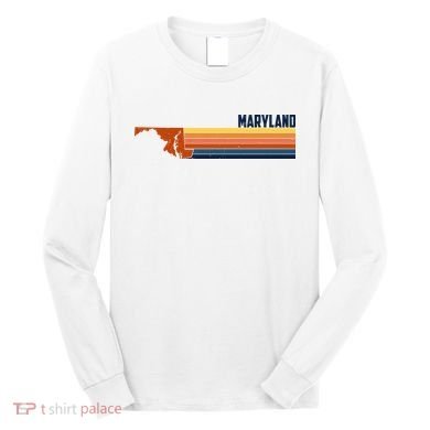 Retro Vintage Maryland Long Sleeve Shirt