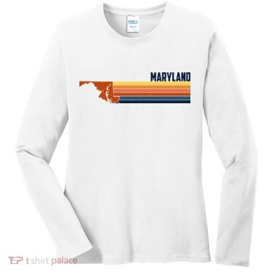 Retro Vintage Maryland Women's Long Sleeve Shirt