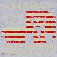 MASA Make America Straight Again Women's Racerback Cropped Tank thumb 2