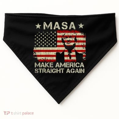 MASA Make America Straight Again USA-Made Doggie Bandana