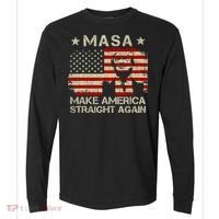MASA Make America Straight Again Comfort Colors Heavyweight Long Sleeve T-Shirt thumb 0