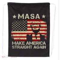 MASA Make America Straight Again Drawstring Bag thumb 0