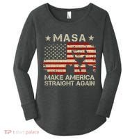 MASA Make America Straight Again Women's Perfect Tri Tunic Long Sleeve Shirt thumb 0