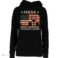 MASA Make America Straight Again Womens Funnel Neck Pullover Hood thumb 0