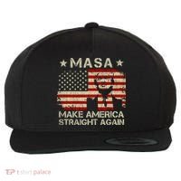 MASA Make America Straight Again Wool Snapback Cap thumb 0
