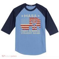 MASA Make America Straight Again Raglan Baseball Sleeve Shirt thumb 0