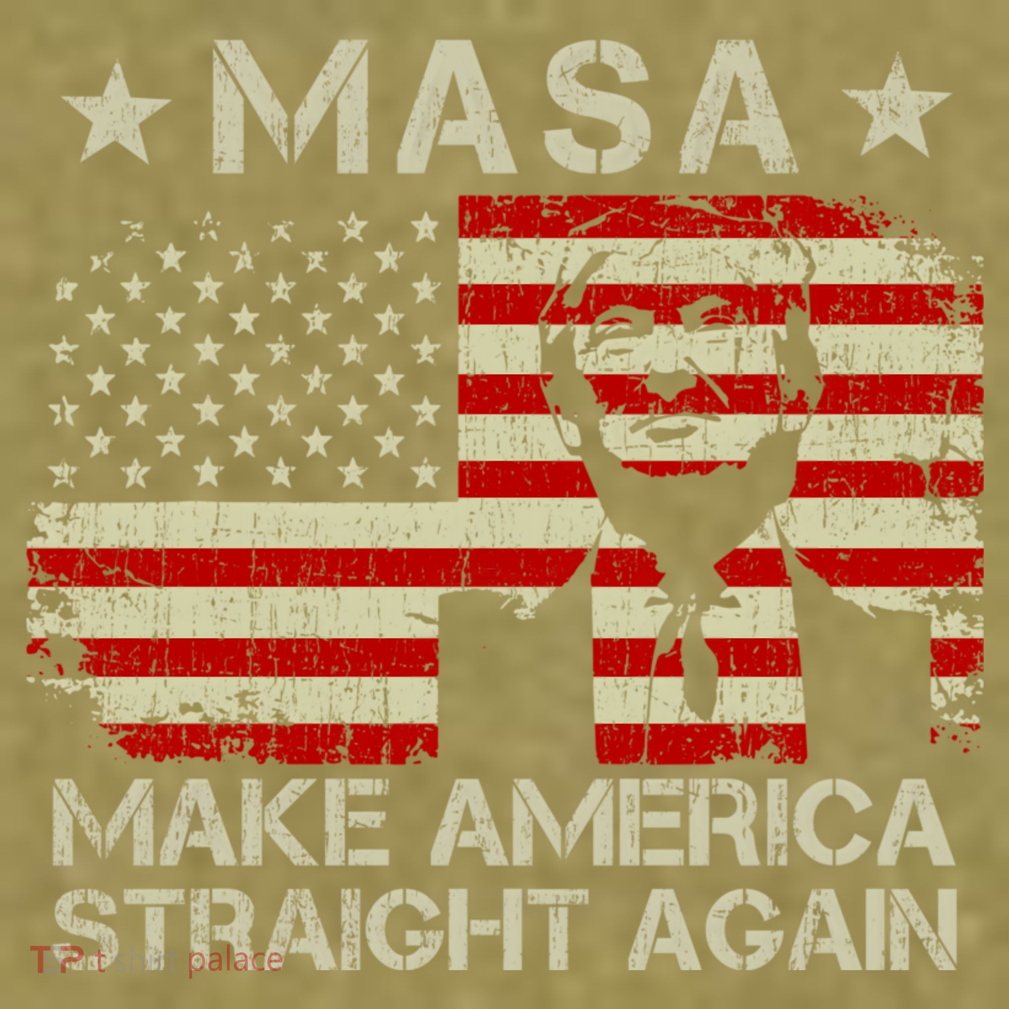 MASA Make America Straight Again Garment-Dyed Women's Muscle Tee