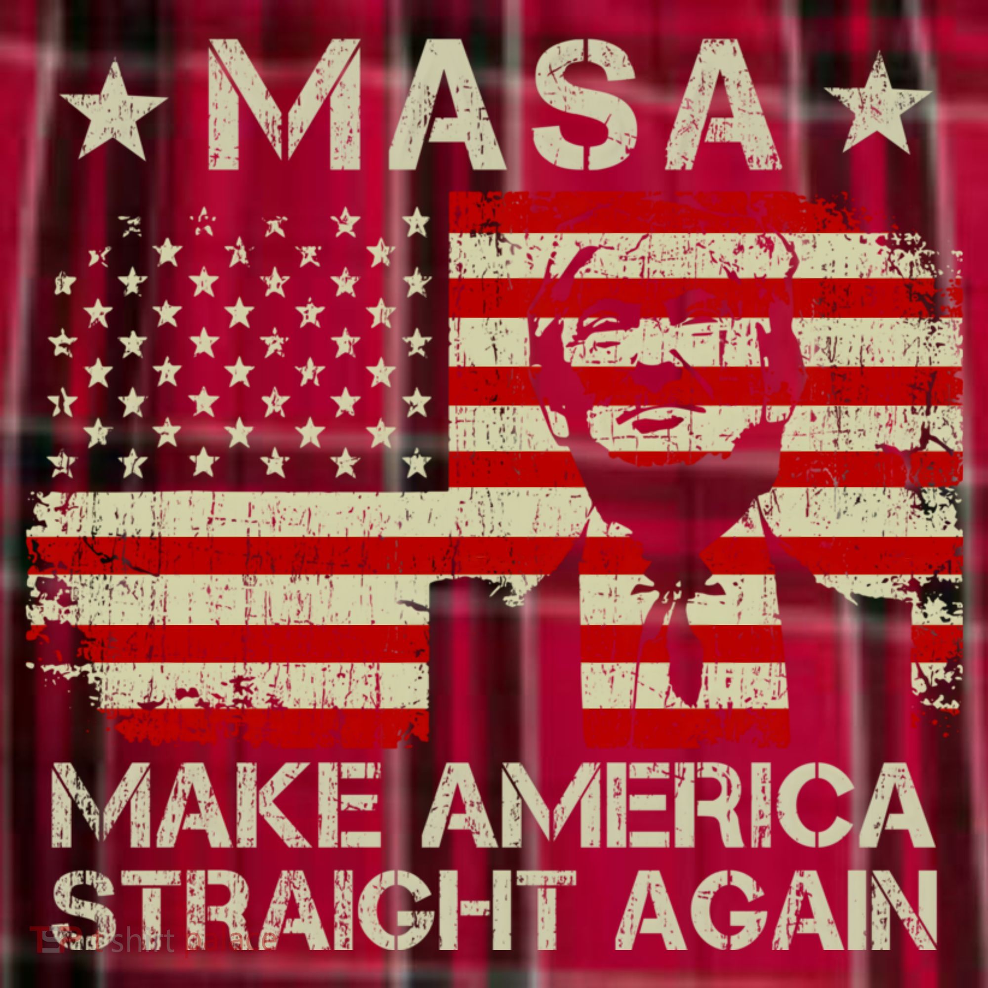MASA Make America Straight Again Men's Flannel Plaid Pajama Pants