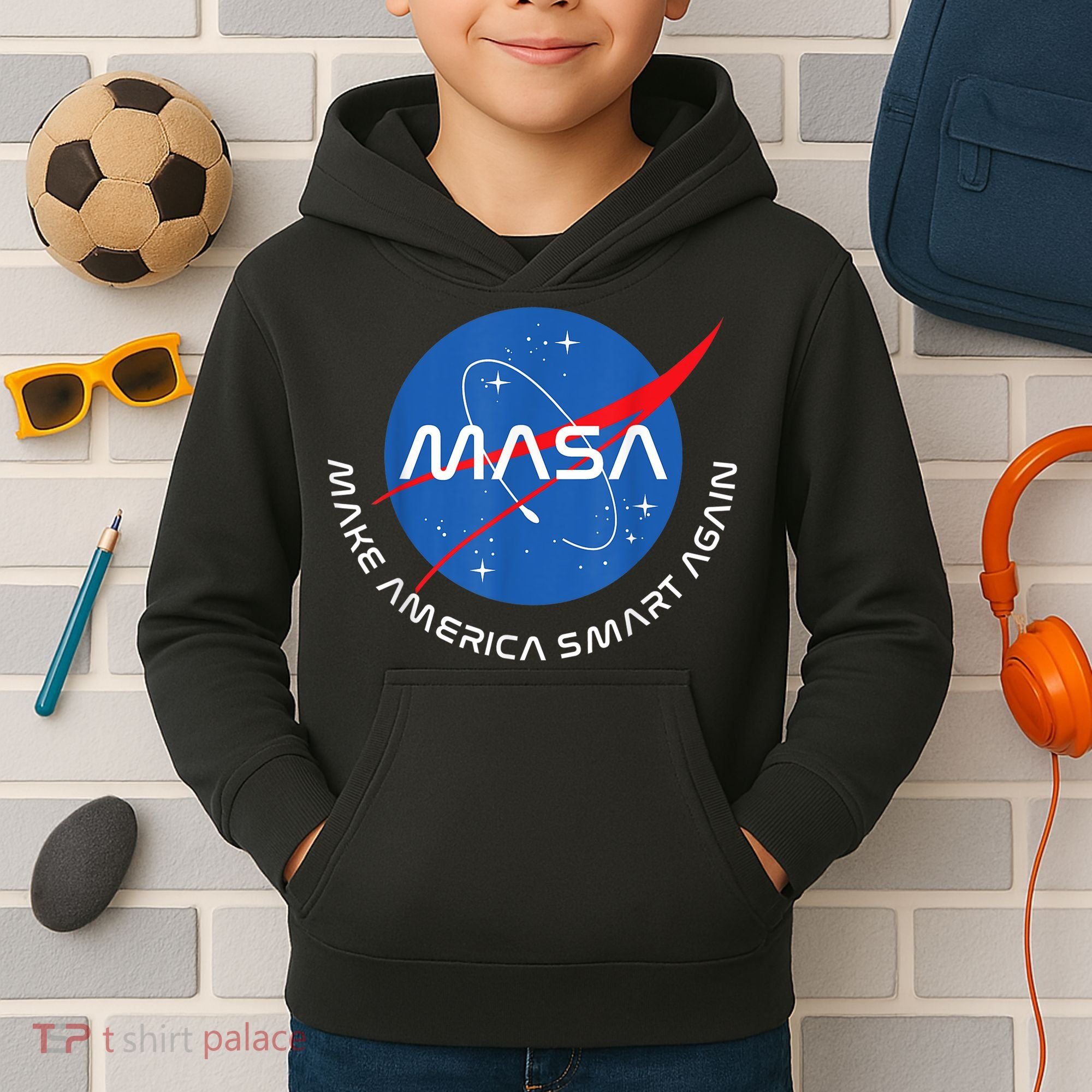 MASA MAKE AMERICA SMART AGAIN Kids Hoodie