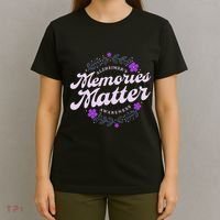Memories Matter AlzheimerS Awareness Month Purple Flower T-Shirt thumb 4