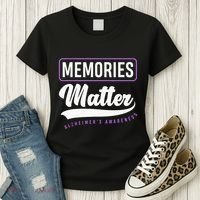 Memories Matter Alzheimer Supporter Alzheimers Awareness Women's T-Shirt thumb 3