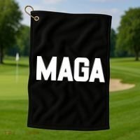 MAGA Make America Great Again Red Hats For Trump Golf Towel thumb 1