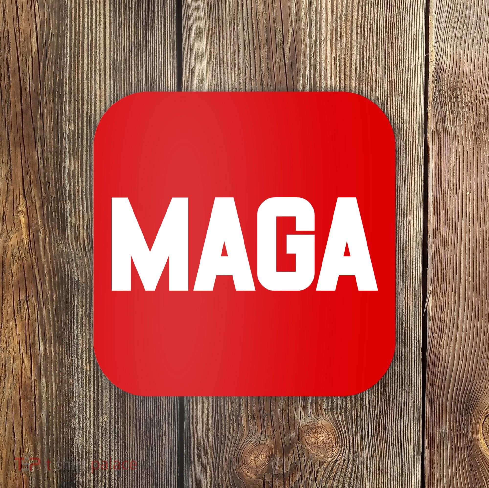 MAGA Make America Great Again Red Hats For Trump Coaster