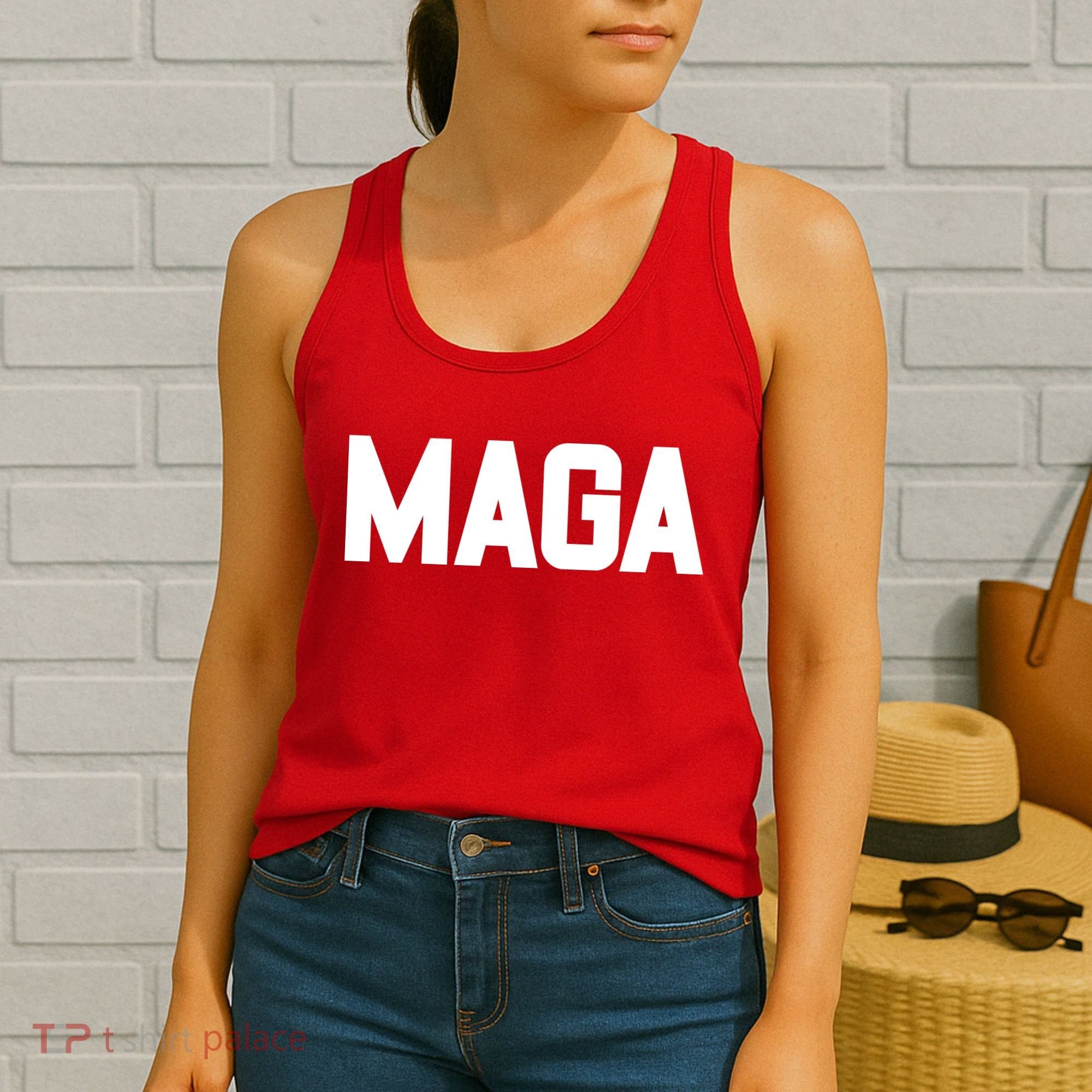 MAGA Make America Great Again Red Hats For Trump Women's Tank Top