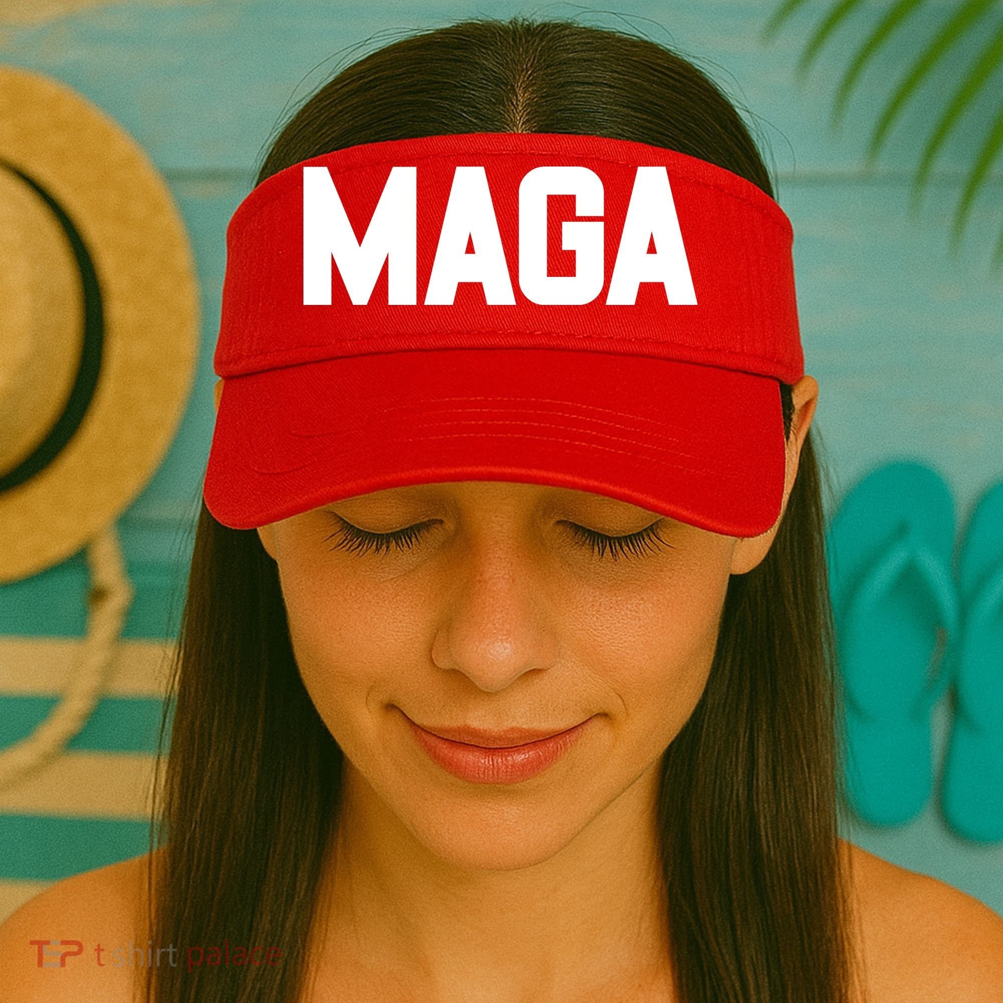 MAGA Make America Great Again Red Hats For Trump Visor