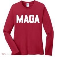 MAGA Make America Great Again Red Hats For Trump Women's Long Sleeve Shirt thumb 0