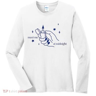 Meet Me At Midnight TS Lover Swiftie Trending Gift Idea Women's Long Sleeve Shirt