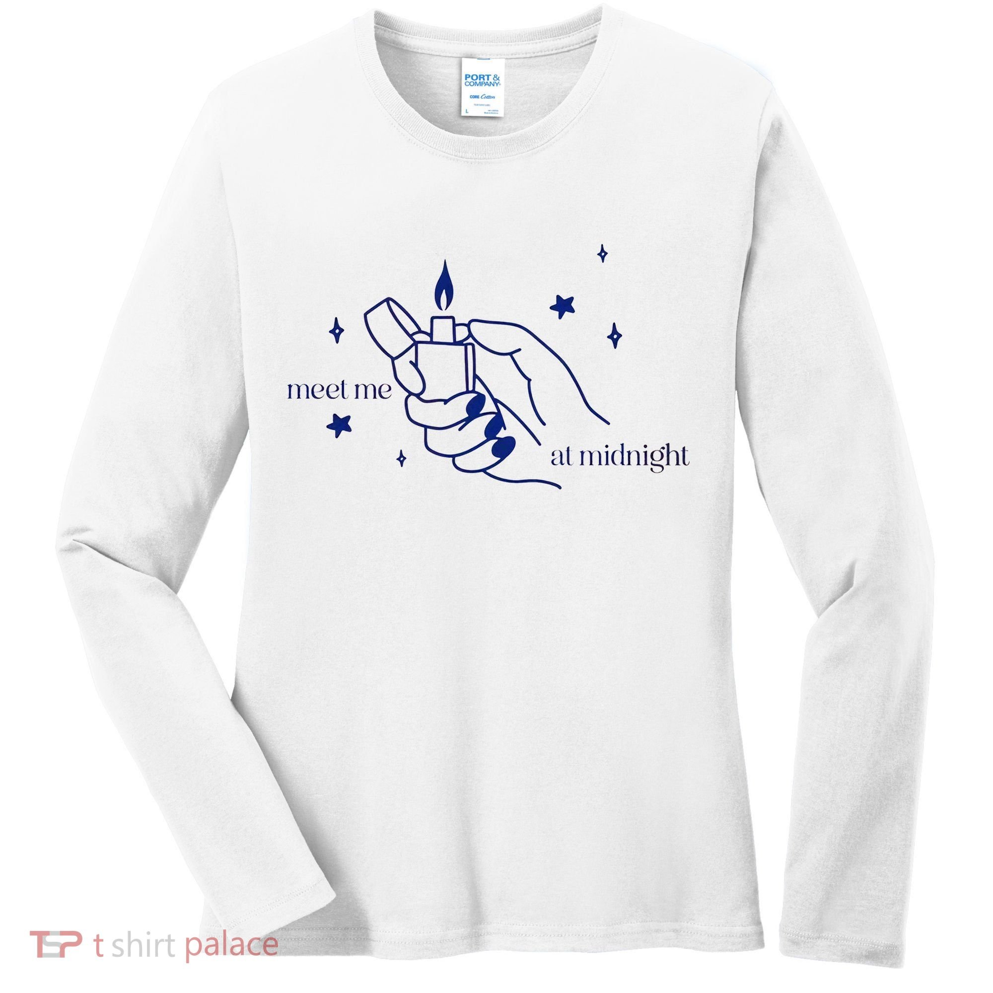 Meet Me At Midnight TS Lover Swiftie Trending Gift Idea Women's Long Sleeve Shirt