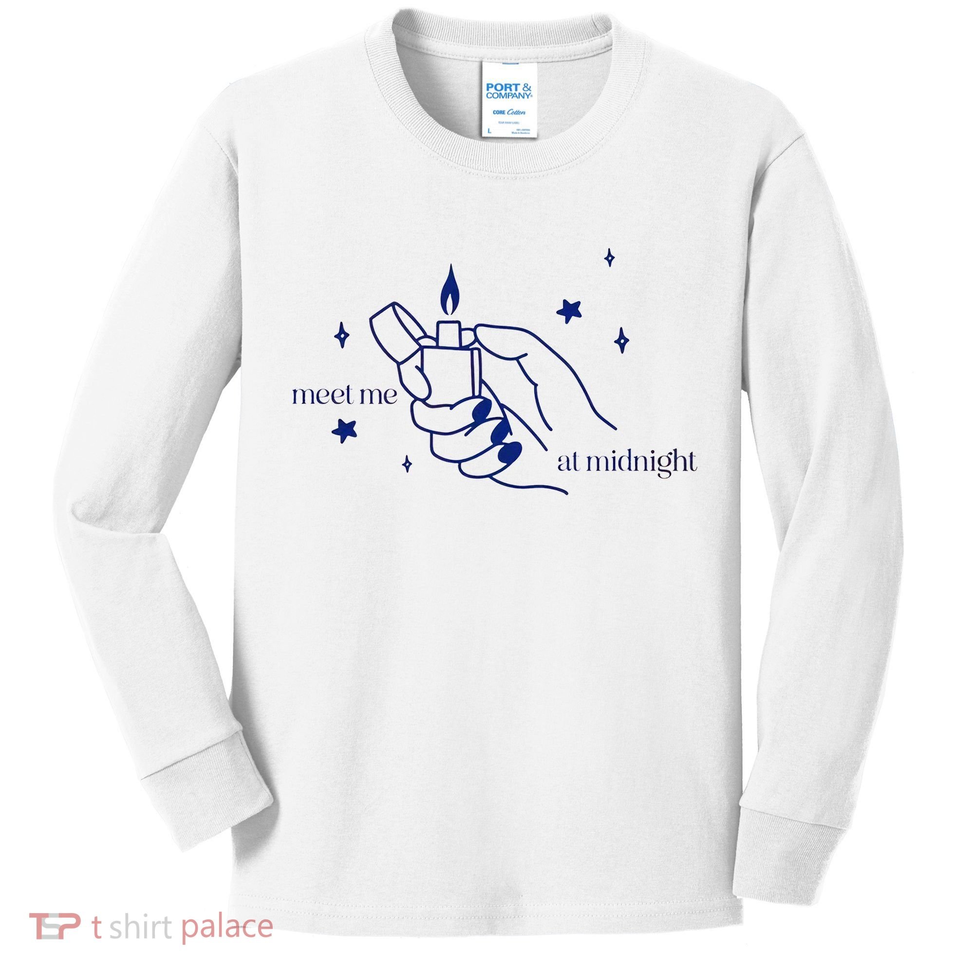 Meet Me At Midnight TS Lover Swiftie Trending Gift Idea Kids Long Sleeve Shirt