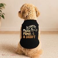 Make Mine A Draft Horse Lover Equestrian Funny Doggie Tank thumb 2
