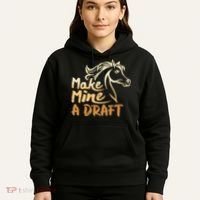 Make Mine A Draft Horse Lover Equestrian Funny Hoodie thumb 5