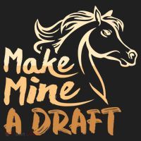 Make Mine A Draft Horse Lover Equestrian Funny Beanie thumb 2
