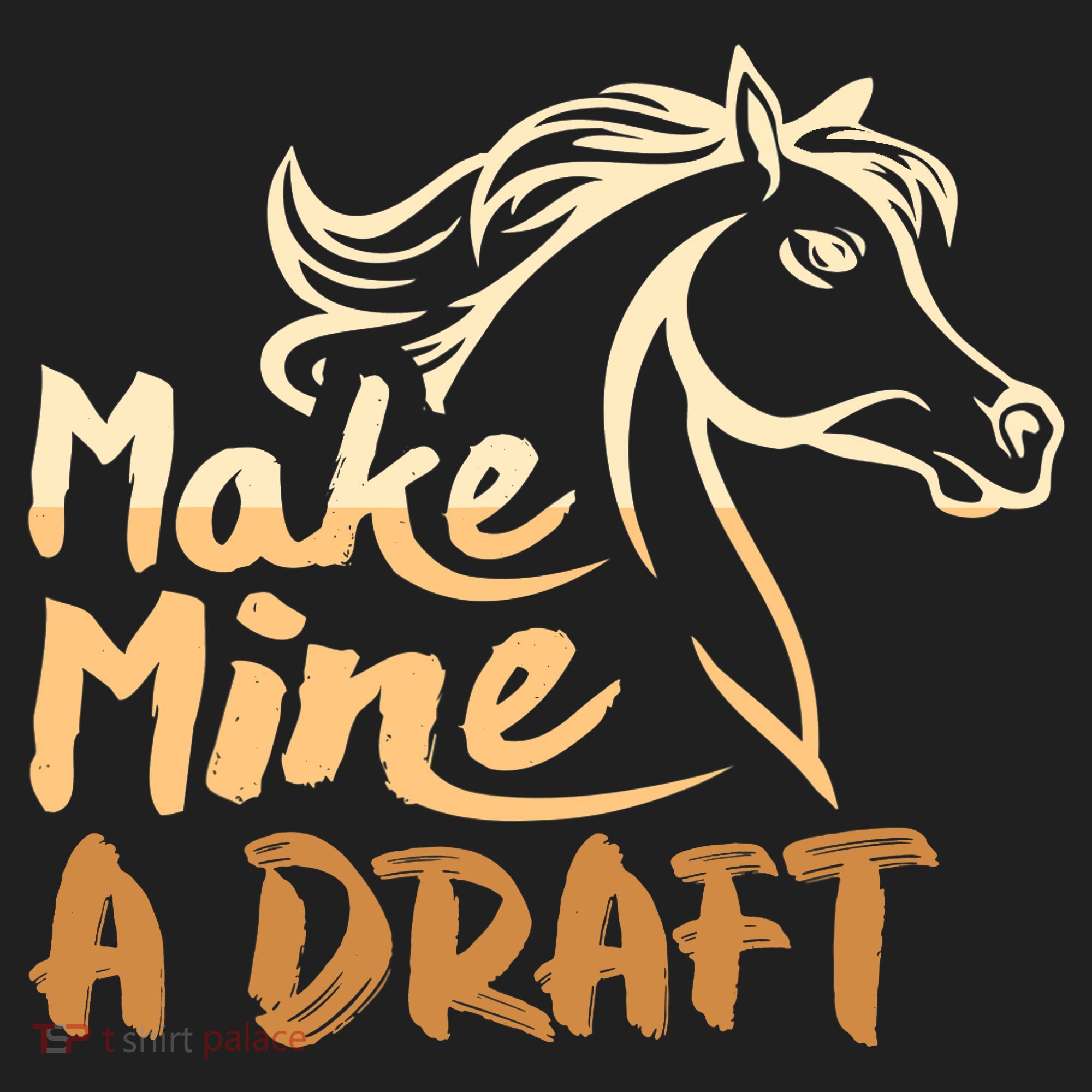 Make Mine A Draft Horse Lover Equestrian Funny Beanie