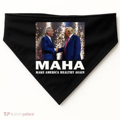 Maha Make America Healthy Again USA-Made Doggie Bandana