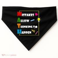 Math Mistakes Allow Thinking To Happen USA-Made Doggie Bandana thumb 0