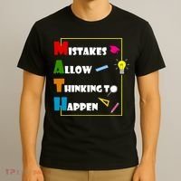 Math Mistakes Allow Thinking To Happen T-Shirt thumb 3