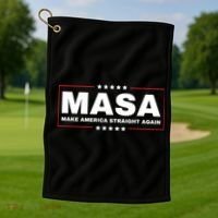 MASA Make America Straight Again Golf Towel thumb 1