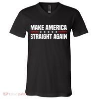 MASA Make America Straight Again V-Neck T-Shirt thumb 0