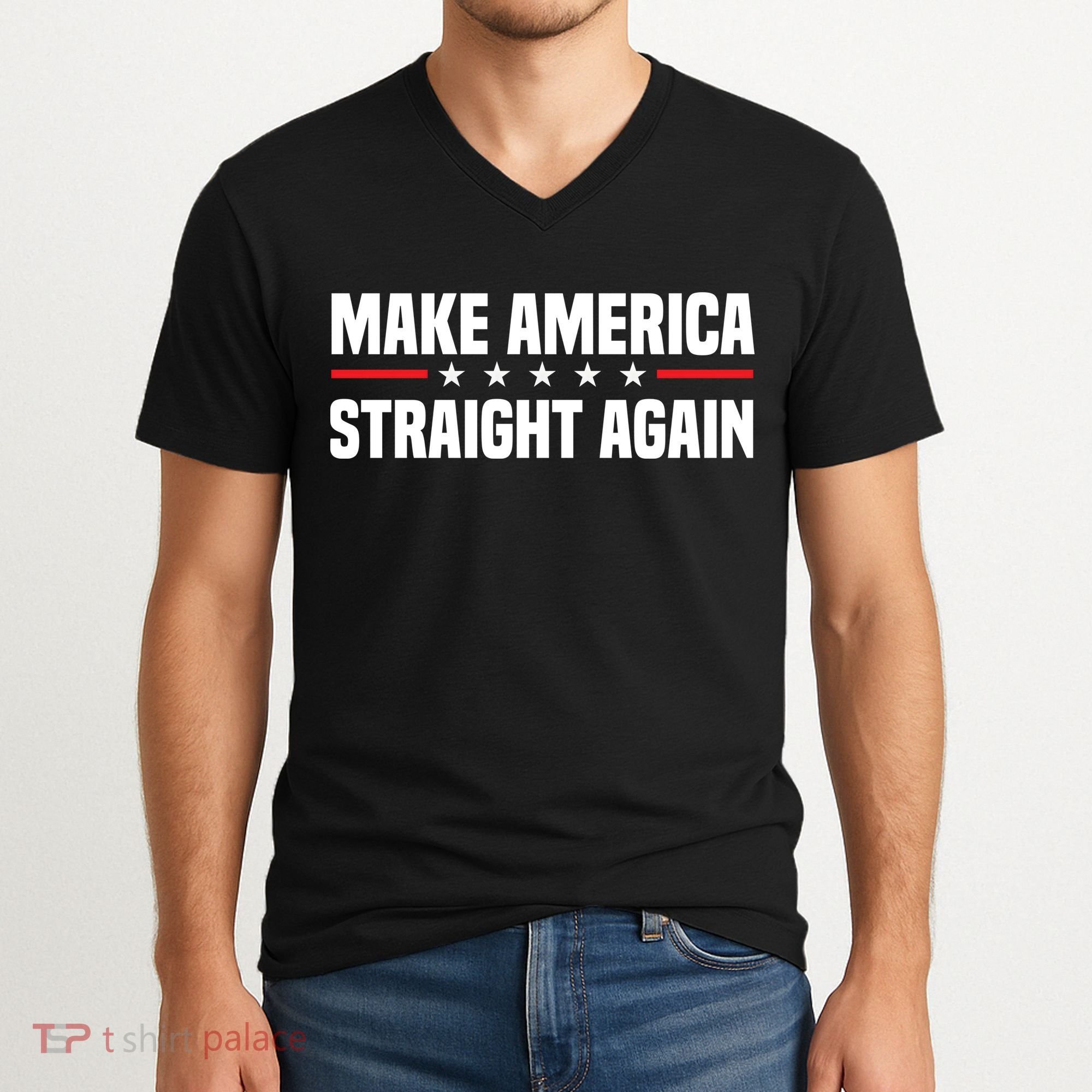 MASA Make America Straight Again V-Neck T-Shirt