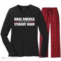 MASA Make America Straight Again Women's Long Sleeve Flannel Pajama Set  thumb 0
