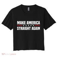 MASA Make America Straight Again Women's Crop Top Tee thumb 0