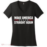 MASA Make America Straight Again Women's V-Neck T-Shirt thumb 0