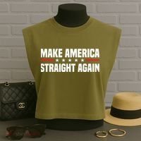 MASA Make America Straight Again Garment-Dyed Women's Muscle Tee thumb 3