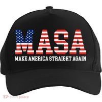 MASA Make America Straight Again Five-Panel Snapback Cap thumb 0