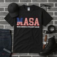 MASA Make America Straight Again Tall T-Shirt thumb 3