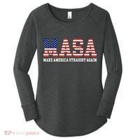 MASA Make America Straight Again Women's Perfect Tri Tunic Long Sleeve Shirt thumb 0