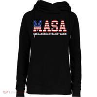 MASA Make America Straight Again Womens Funnel Neck Pullover Hood thumb 0