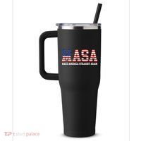 MASA Make America Straight Again 40oz Vacuum Insulated Stainless Steel Travel Tumbler thumb 2