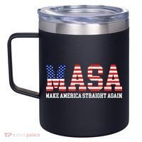 MASA Make America Straight Again 12oz Stainless Steel Coffee Mug thumb 2