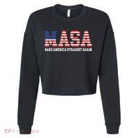 MASA Make America Straight Again Cropped Pullover Crew thumb 0