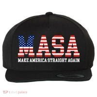 MASA Make America Straight Again Wool Snapback Cap thumb 0