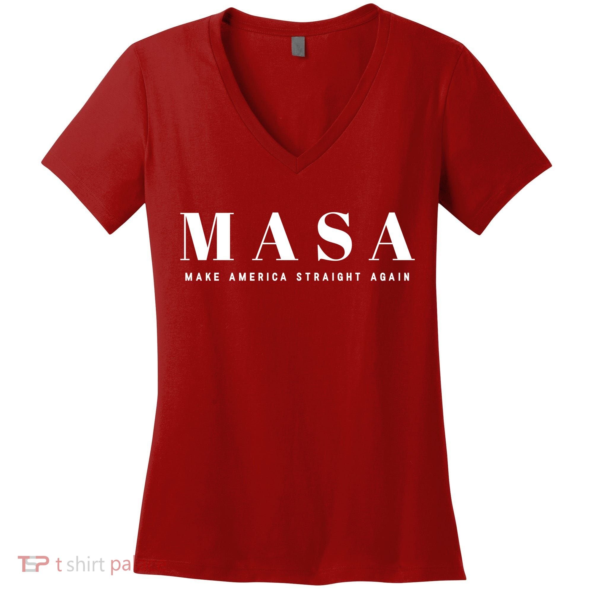 MASA Make America Straight Again Women's V-Neck T-Shirt